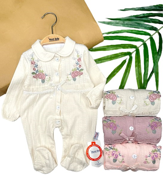 NAKIŞ BEBE YAKA DÜĞMELİ TULUM
