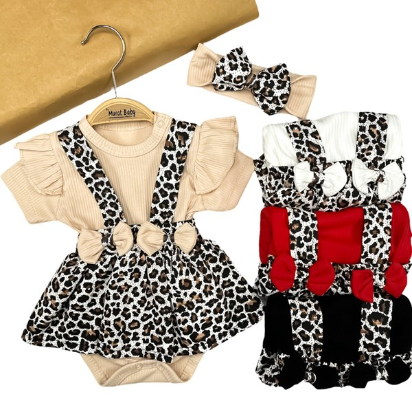 LEOPAR DESEN BADİ ELBİSE