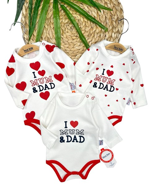 I LOVE MAM DAD BASKILI 3'LÜ BADİ 