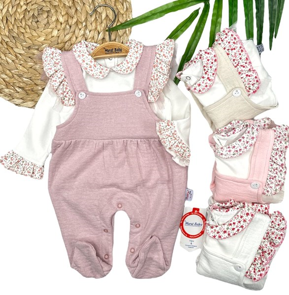 FIRFIR YAKA ÇİÇEK BASKILI SALOPET