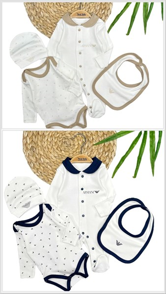 ARMANİ YAZI BASKILI TULUM BADİ 2'Lİ SET 