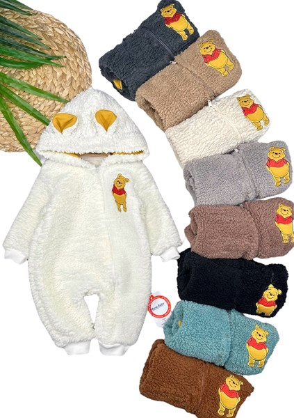 WİNNİE POOH ARMALI KAPŞONLU KUZU KUMAŞ TULUM