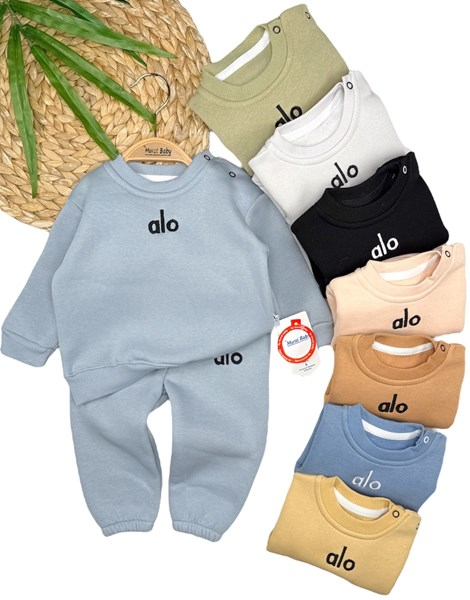 ALO BASKILI DÜZ ŞARDONLU 2'Lİ TAKIM 