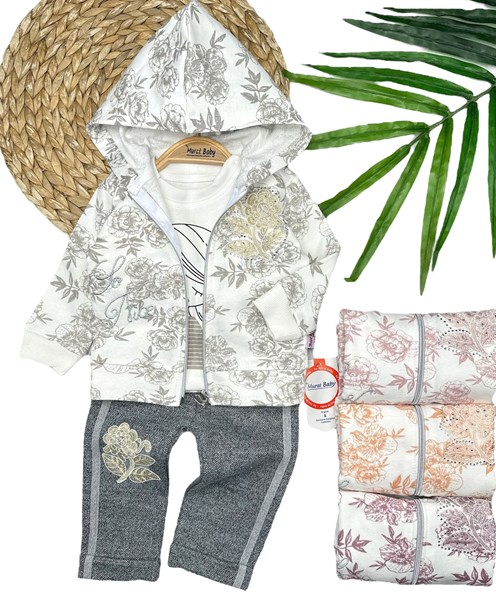 NİCE ÇİÇEK BASKILI 3'LÜ TAKIM 