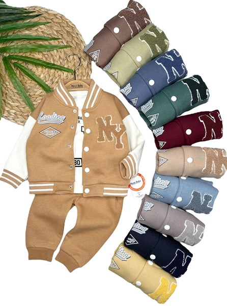 NY KOLEJ CEKET 3'LÜ ŞARDONLU TAKIM 