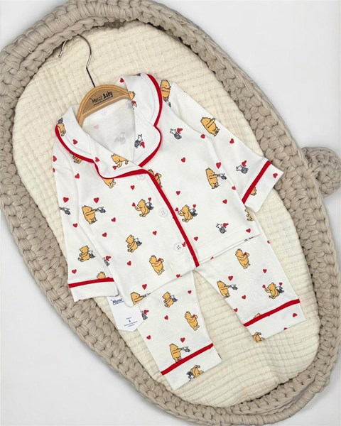 KALPLİ KÜÇÜK AYILI PİJAMA TAKIM 