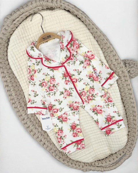 BÜYÜK ÇİÇEK BASKILI PİJAMA TAKIM 