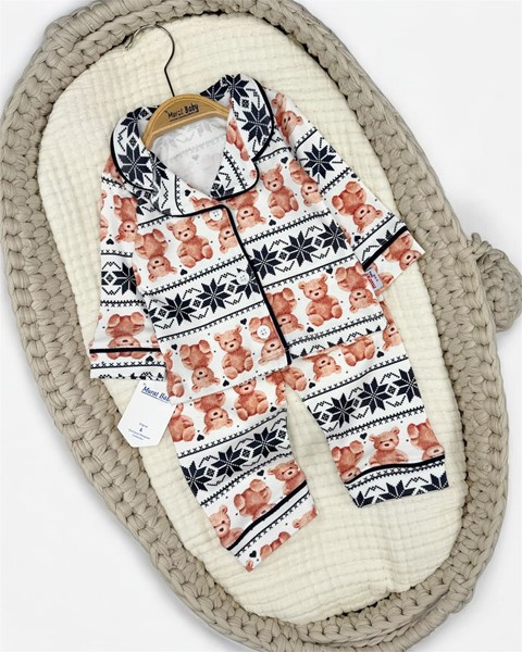 AYICIK YILDIZ BASKILI PİJAMA TAKIM