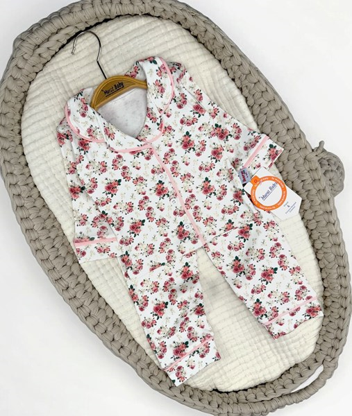 MİNİK ÇİÇEK BASKILI PİJAMA TAKIM 