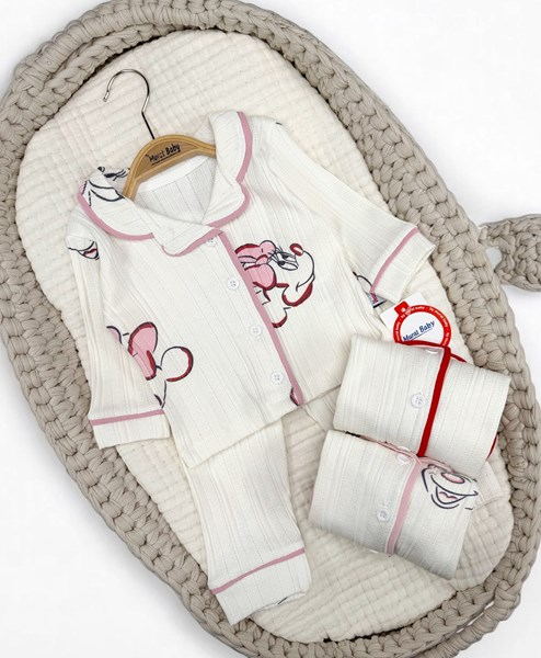 BÜYÜK FARE FİYONK KAFA BASKILI PİJAMA TAKIM