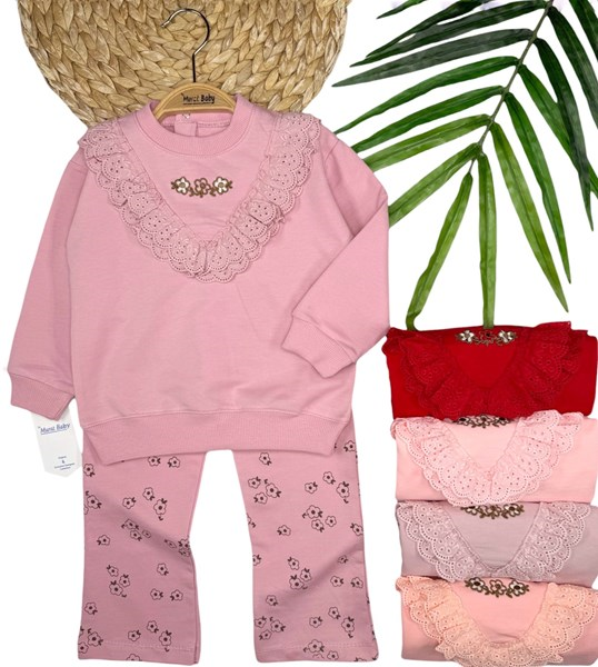 YAKA ÇİÇEK GÜPÜRLÜ 2Lİ TAKIM