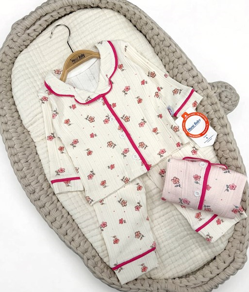 PAPATYA NOKTA BASKILI PİJAMA TAKIM 