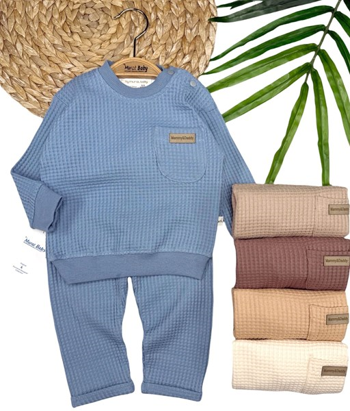 WAFFLE KUMAŞ MAMY DADY ARMALI TAKIM 