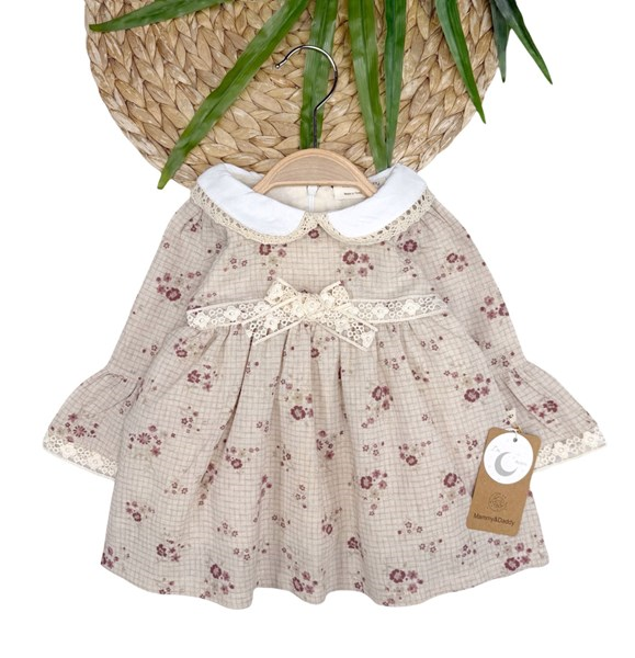 KÜÇÜK PAPATYA FİYONK GÜPÜRLÜ ELBİSE