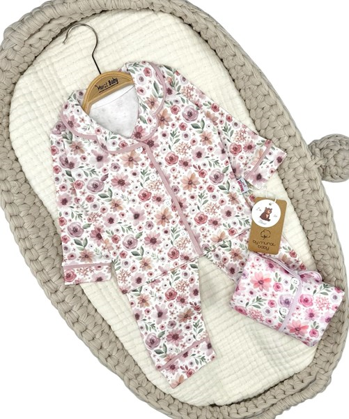 ÇİÇEKLER BASKILI PİJAMA TAKIM