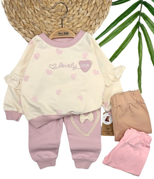 LOVELY KALP BASKILI 2Lİ TAKIM 