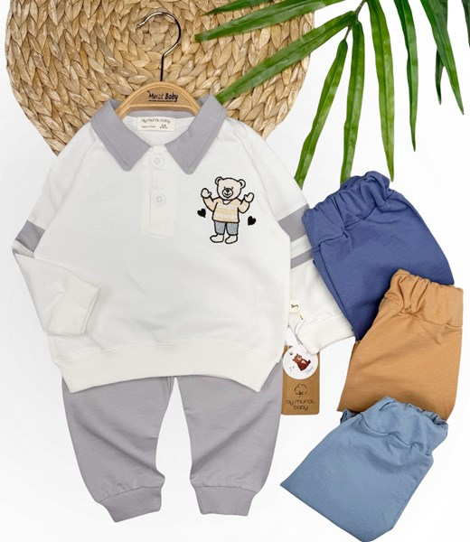 AYI KALP İŞLEMELİ 2 Lİ TAKIM 