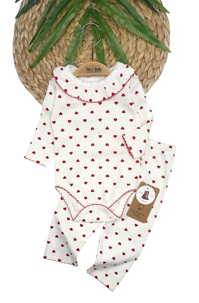 MİNİK KALPLİ YAKALI BADİLİ TAKIM 