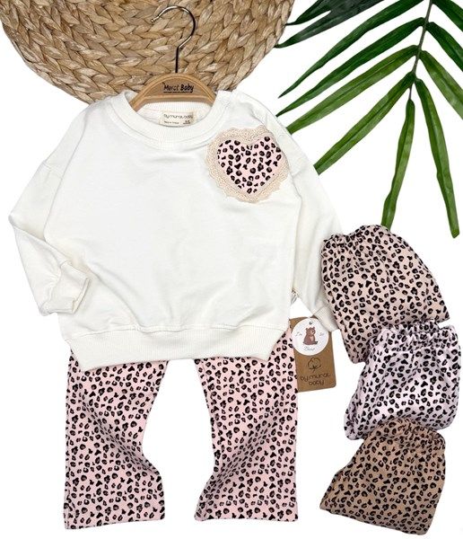 LEOPARLI KALP GÜPÜRLÜ 2Lİ TAKIM