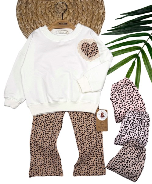 LEOPARLI KALP GÜPÜRLÜ 2Lİ TAKIM