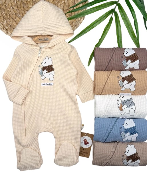 WAFFLE KUMAŞ LITTLE BAMBİ AYILI TULUM 
