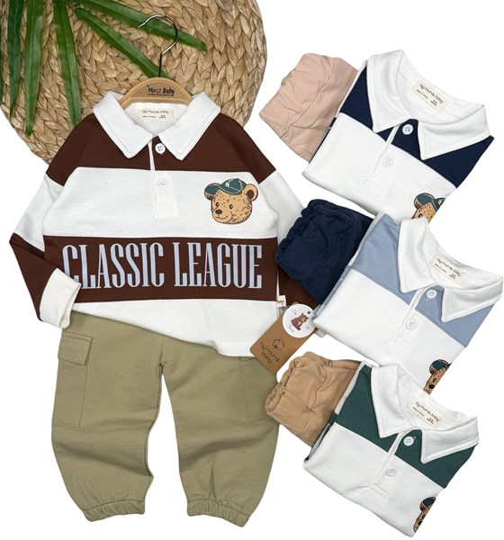 CLASSİC AYI FİGÜRLÜ 2Lİ TAKIM