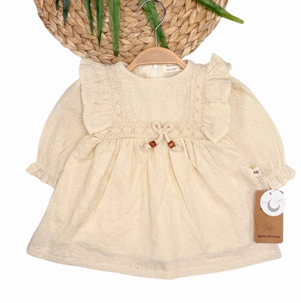 GÜPÜR DETAYLI BONCUKLU ELBİSE