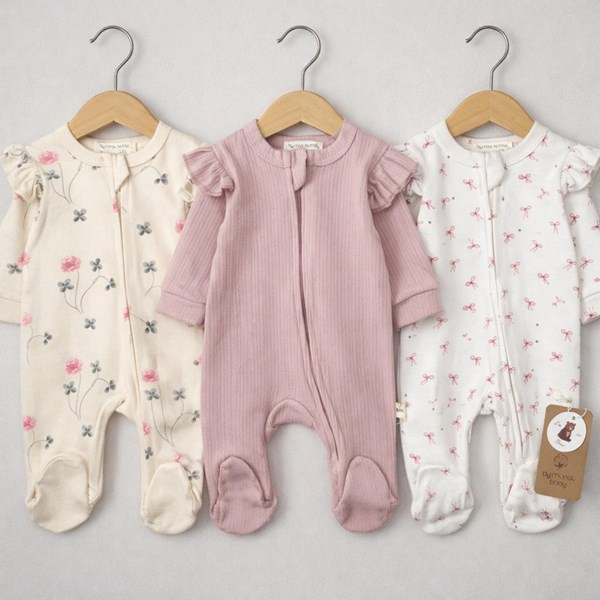 FİYONK VE ÇİÇEK DESENLİ 3LÜ TULUM 