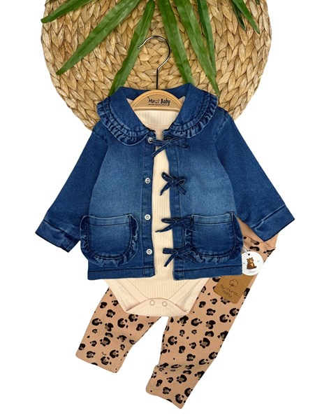 KOT CEKET KURDELE DETAYLI 3LÜ TAKIM 