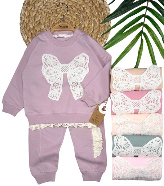 ÖRGÜ KURDELE DETAYLI 2Lİ TAKIM