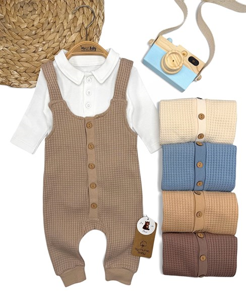 WAFFLE KUMAŞ DÜĞMELİ SLOPET 