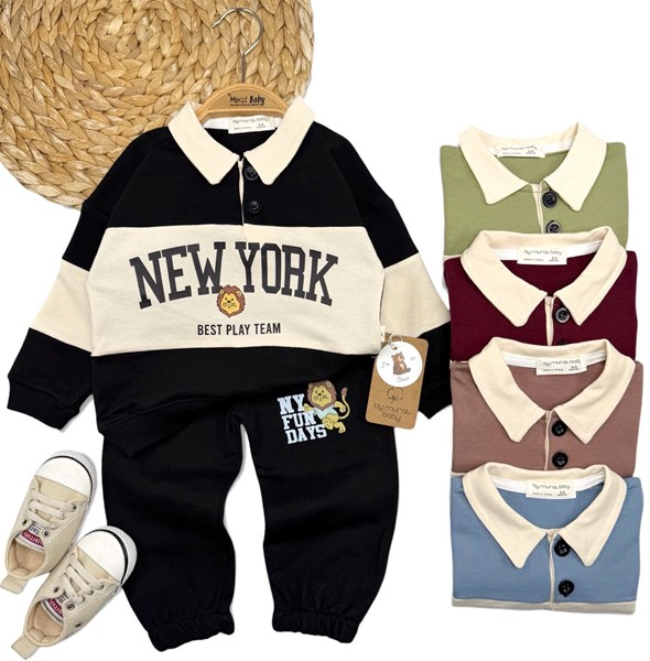 NEWYORK ASLAN BASKLI 2Lİ TAKIM