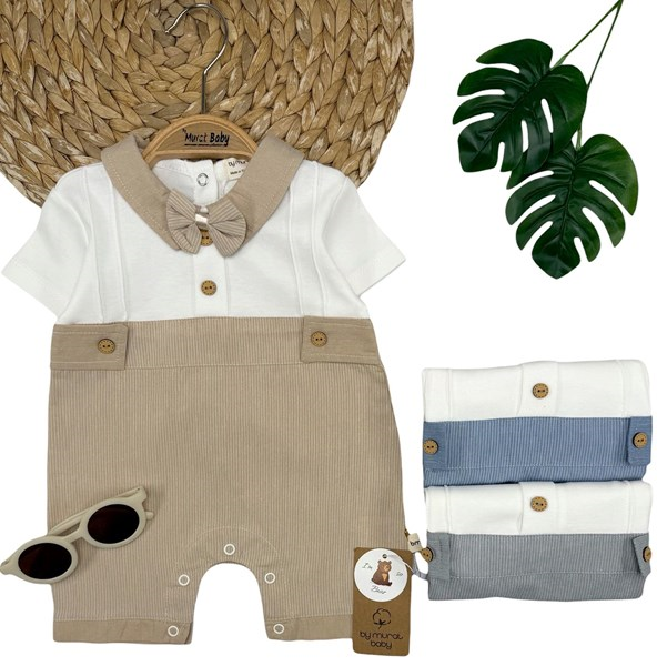 PAPYON ÇİZGİLİ KISA KOL TULUM