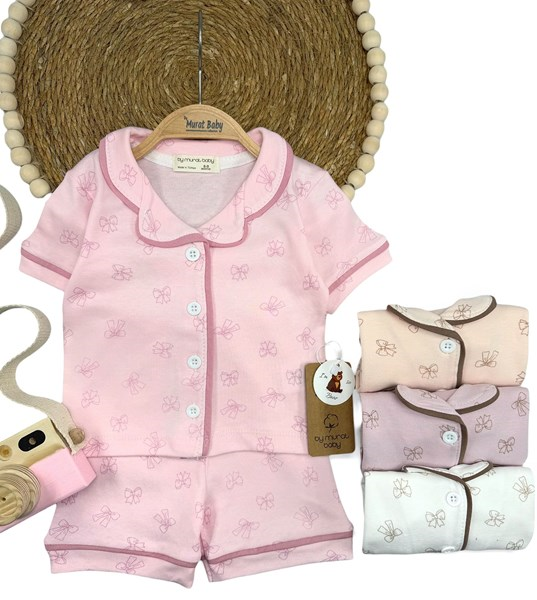 FİYONKLU KISA KOL PİJAMA TAKIM