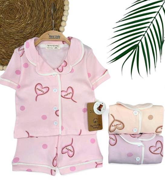 KALPLİ  KISA KOL PİJAMA TAKIM 