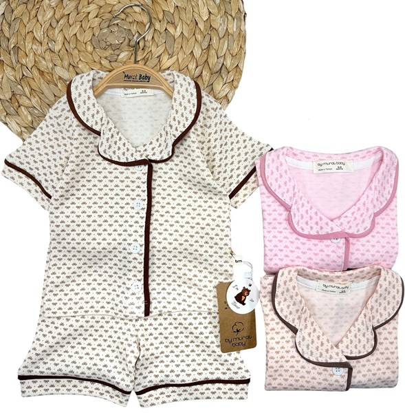 FİYONKLU KISA KOL PİJAMA TAKIM