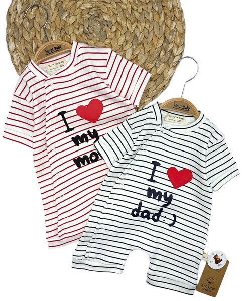 ÇİZGİLİ KISA KOL MY DAD TULUM