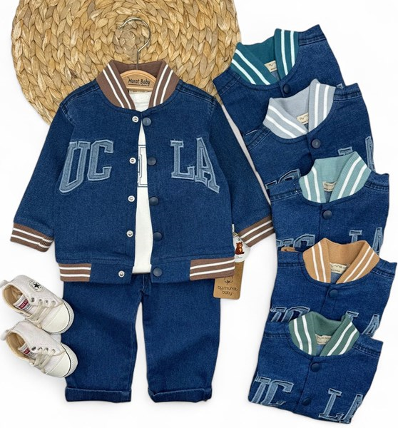 UCLA İŞLEMELİ 3'LÜ KOT TAKIM