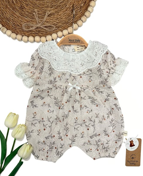 GÜPÜR YAKA DAL DESENLİ TULUM