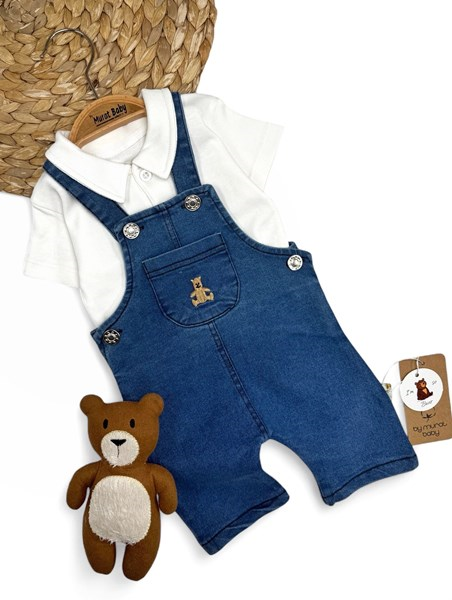 KOT MİNİK AYI İŞLEMELİ SALOPET