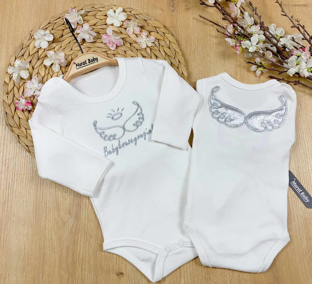 BABY GIRL KANAT DETAYLI BADİ Toptan Bebe, Toptan Bebek